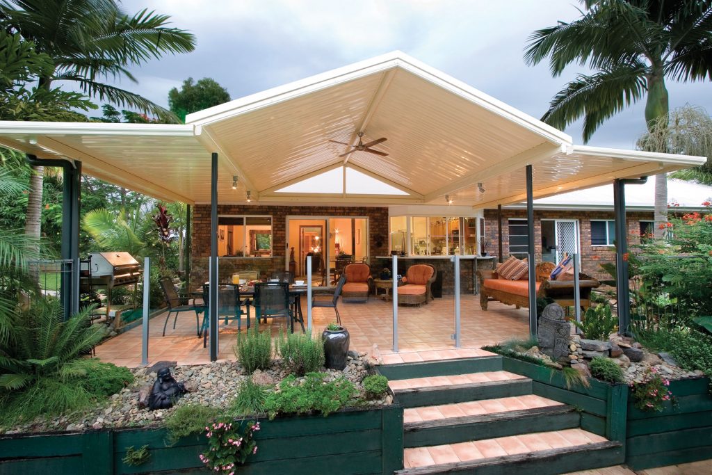 patios with a modern gable roof - modern gable roof patios